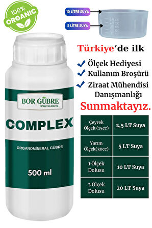 Complex-500 ml Organomineral Gübre- Yeşil Aksamı Geliştir, Ürün Kalitesi Ve Verimi Arttırır.