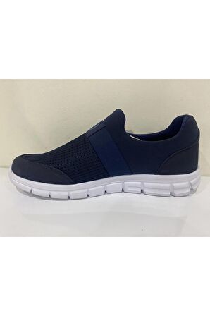 Siyah - Ortopedik Hafif Esnek Yumuşak Rahat Taban Sneaker