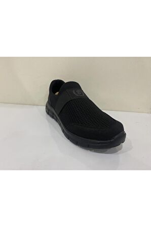 Siyah - Ortopedik Hafif Esnek Yumuşak Rahat Taban Sneaker