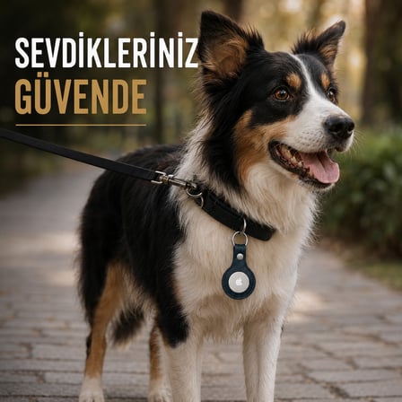 Hakiki Deri AirTag Kılıfı – Anahtarlık Formunda