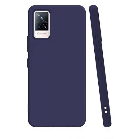 Smcase Vivo V21e Kılıf Biye Mat Silikon