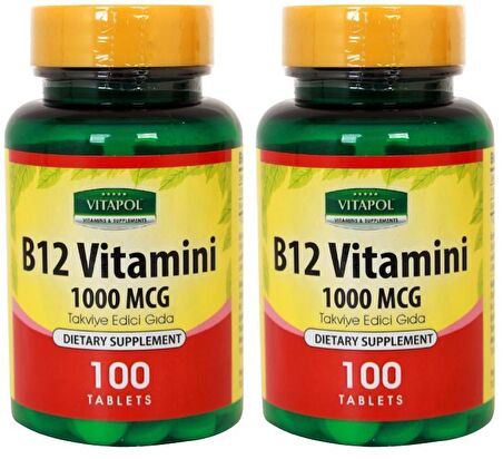 Vitapol B12 Vitamini 1000 Mcg 2x100 Tablet  