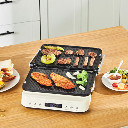 Karaca Presto 2 in 1 Digital 2009 Izgara Ve Tost Makinesi 6 Dilim 2000W