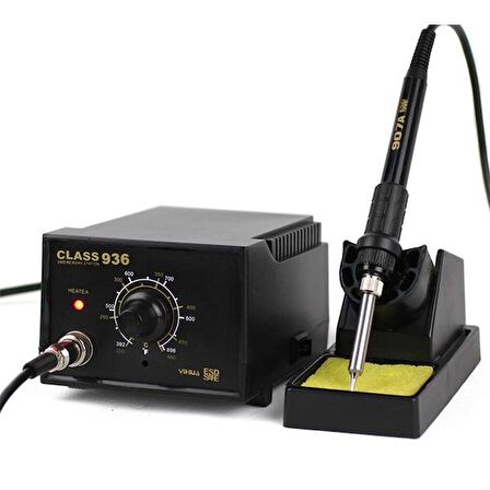 936A-60W Analog Isı Ayarlı Lehim Makinesi, 60W Isı Ayarlı Kalem Havya Class 936A