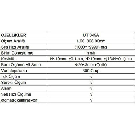 UT 345A Ultrasonik Kalınlık Ölçüm Cihazı ;UB