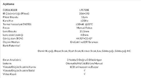 UT-722M Akıllı Telefon Termal Kamera Modülü Android ;UB