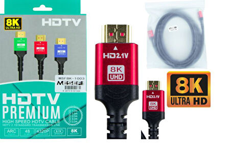 MSF8K-1003 Mesef Kutulu 1. Kalite 8K HDMI Kablo 3 MT ;Class