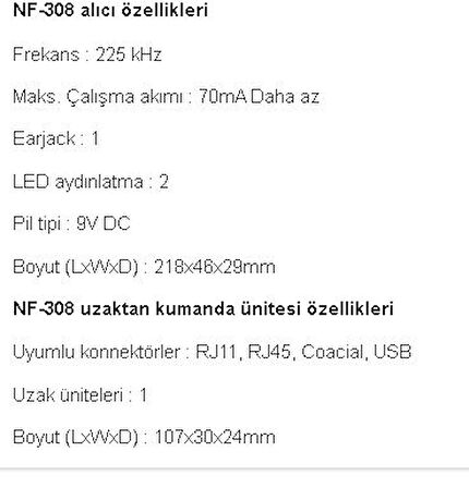 NF 308S Kablo Test Cihazı;UB