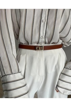 Dikişli Gold Tokalı Kemer Pantolon Kemeri, Elbise Kemeri, Ceket Kemeri, Gömlek Kemeri
