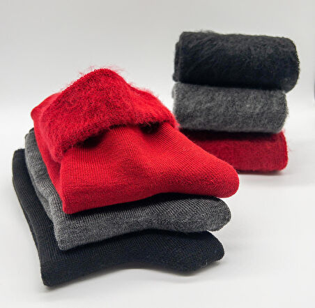 CİHO SOCKS 3 Çift Termal Ekstra Yumuşak Kışlık Kadın Uyku Çorabı