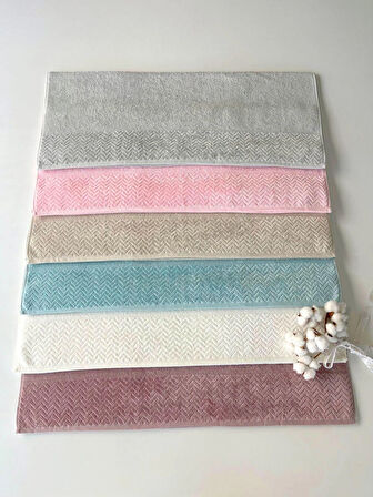 MYSOFT 90X150 ZİKZAK BANYO HAVLUSU-PETROL