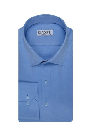 Slim Fit Armür Desenli Erkek Gömlek