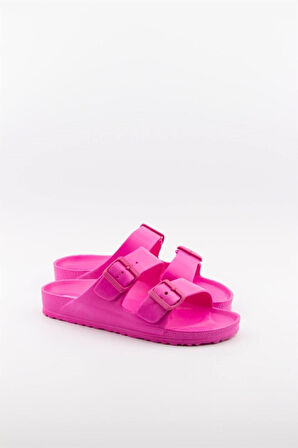 Unisex Terlik Çift Bantlı Tokalı Ayarlanabilir Hafif Rahat Esnek Yumuşak Sandalet 133