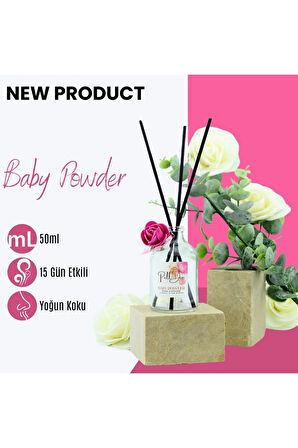 Beyaz Çiçekler Oda Parfümü, Oda Kokusu ve Kokulu Çubuk 50ml