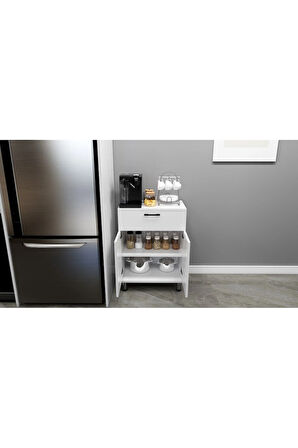 2 Kapaklı Tek Çekmeceli Çok Amaçlı Dolap