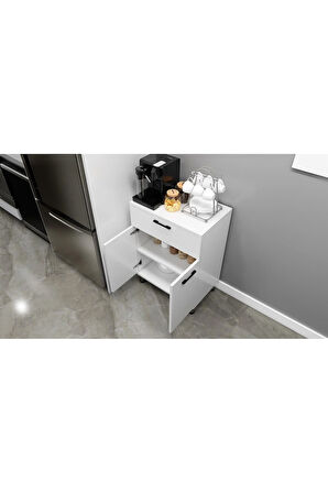 2 Kapaklı Tek Çekmeceli Çok Amaçlı Dolap