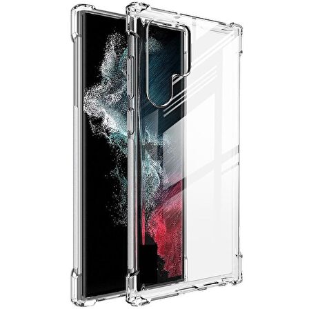 Gpack Samsung Galaxy S22 Ultra Kılıf AntiShock Koruma Sert SilikonFull Nano Ekran