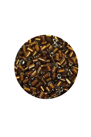 Kesme Cam Boncuk 2mm - 20 Gram - Koyu Kahverengi -BNC324