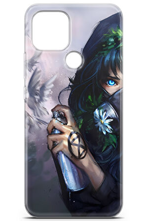 General Mobile Gm 21 uyumlu Girls 28 Baskılı Spray Boya ve Güvercinler