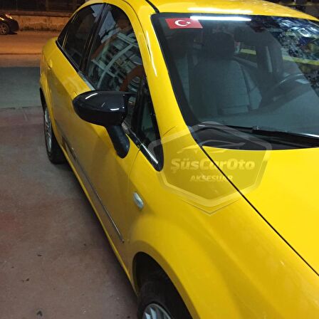 Fiat Linea 2007-2015 Batman Yarasa Ayna Kapağı Piano Black ABS Plastik
