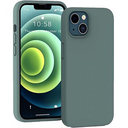 Smcase iPhone 13 Kılıf Liquid Lansman Wiriless Destekli Silikon  Wiriless Şarj Aleti