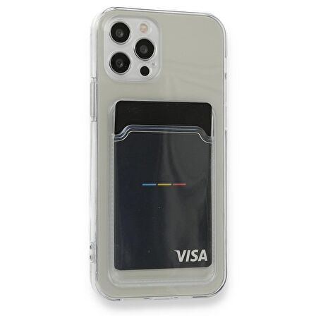 Smcase iPhone 12 Pro Kılıf Kamera Korumalı Kartlıklı Silikon
