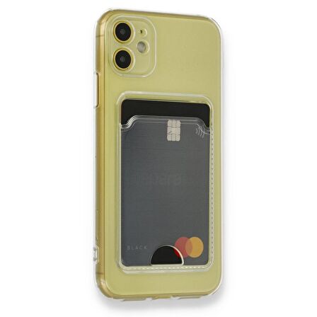 Smcase iPhone 11 Kılıf Kamera Korumalı Kartlıklı Silikon