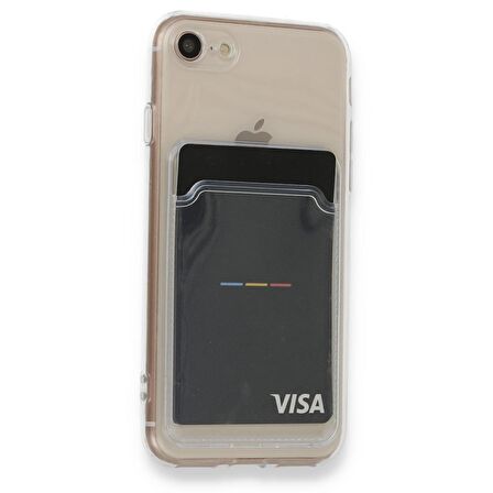 Smcase iPhone 7 Kılıf Kamera Korumalı Kartlıklı Silikon