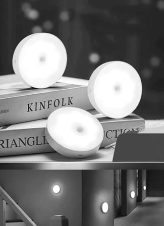 3 Adet Hareket Sensörlü 8 LEDLİ Beyaz Işık Led Auto Dolap Içi, Koridor Ledi Usb şarjlı