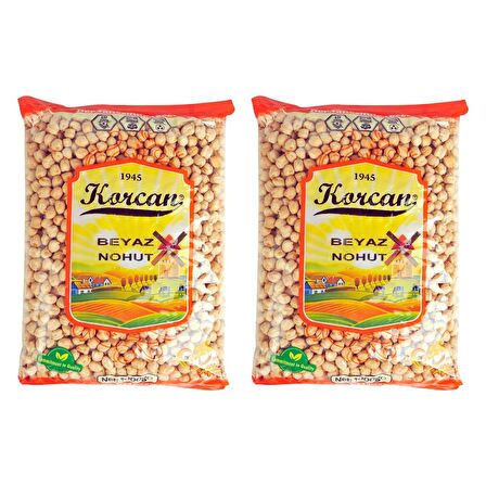 Korcan Beyaz Nohut 1 kg 8 mm x 2 Adet