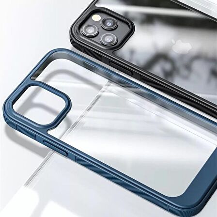 Smcase iPhone 13 Pro Max Kılıf Hybrid Bumper Shockproof Silikon