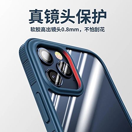 Smcase iPhone 13 Pro Max Kılıf Hybrid Bumper Shockproof Silikon