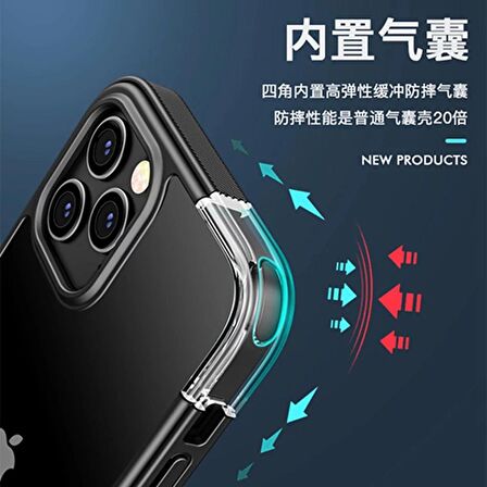 Smcase iPhone 13 Kılıf Hybrid Bumper Shockproof Silikon
