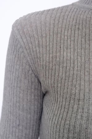 Yarım Balıkçı Crop Triko Gri - 885.1319.