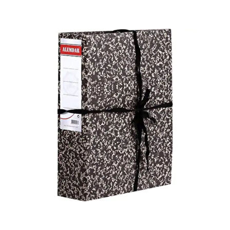 Alemdar Bağlı Klasör İpli Karton Geniş Siyah 25 Lİ PK