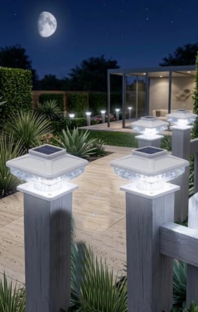 4 Adet Beyaz Ledli Solar Güneş Enerjili Karanlık Sensörlü Bahçe Aydınlatma Lambası Su Geçirmez Slr-0139