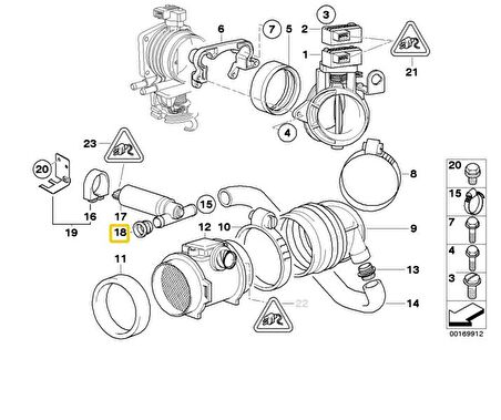 BMW M50 M52 M60 MOTOR SİKLON VALF VE DEBİMETRE CONTASI 1733217