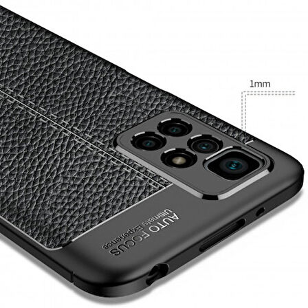 Smcase Xiaomi Redmi 10 Kılıf Deri Dokulu Silikon
