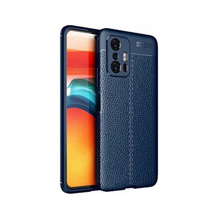 Smcase Xiaomi 11T Kılıf Kamera Korumalı Deri Dokulu Silikon  Nano Ekran Koruyucu