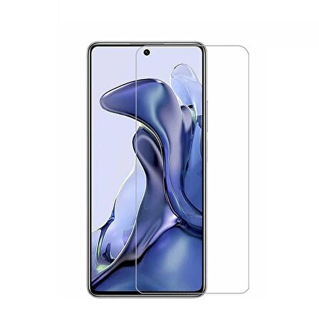 Smcase Xiaomi 11T Kılıf Kamera Korumalı Deri Dokulu Silikon  Nano Ekran Koruyucu