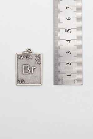 Breaking Bad Br Element Kolye - Düz Ezme İthal Zincirli Unisex Gümüş Kaplama - 60 cm