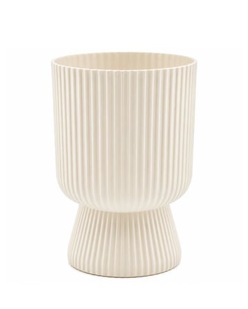 SO-LTSA03 Lotus Ayaklı Plastik Vazo Çiçek Saksı 10,5 Lt No: 3 Kum Beji 6 Adet