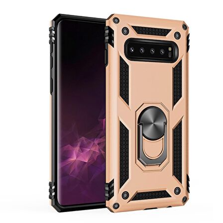 Smcase Samsung Galaxy Note 8 Kılıf Vega Yüzüklü Çift Katmanlı Tank Silikon