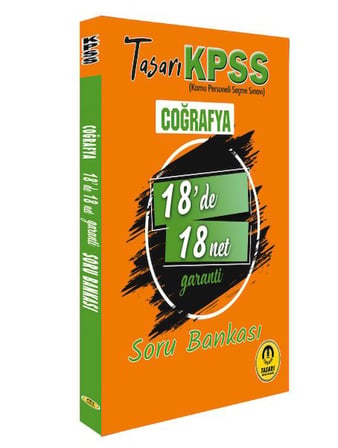 Tasarı KPSS Coğrafya 18'de 18 Net Soru Bankası