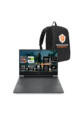 Victus 15 R7 8845HS 16GB DDR5 2TB SSD RTX4050/6GB 15.6'' 144Hz W11P Gaming Laptop & PER4 ÇANTA