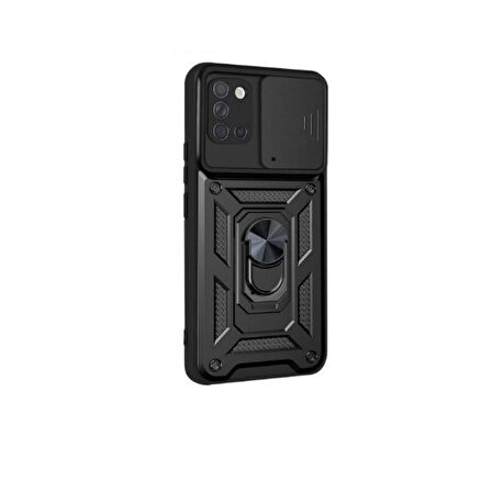 Smcase Samsung Galaxy A31 Kılıf Kamera Korumalı Yüzüklü Tank Pars Silikon