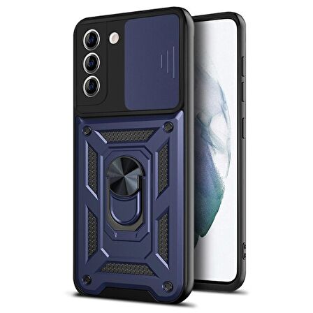 Smcase Samsung Galaxy S20 Fe Kılıf Kamera Korumalı Yüzüklü Tank Pars Silikon