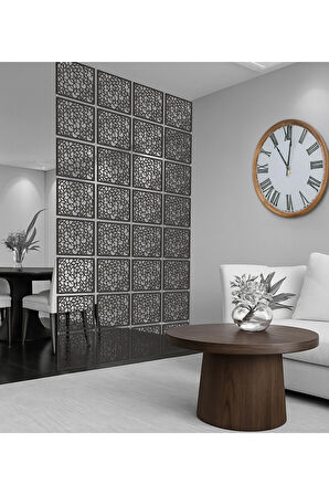 Halkalar Rastgele Lazer Kesim Paravan, Ahşap Seperatör, Panel Levha Seti Dekorasyon Oda Bölücü Desen
