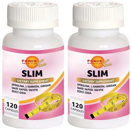 Slim 2x120 Kapsül Spirulina Sinemaki Biberiye Keten Rezene L-Carnitine