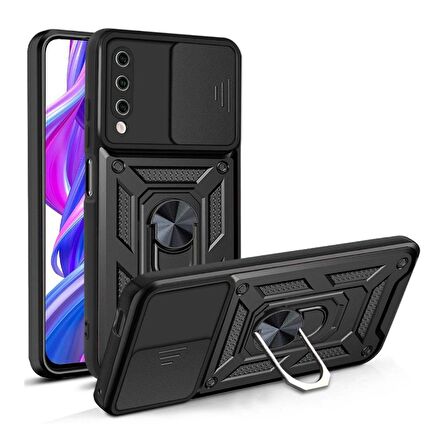 Smcase VİVO Y20s Kılıf Kamera Korumalı Yüzüklü Tank Pars Silikon